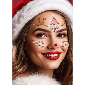 Gema Facial Adhesiva de Navidad