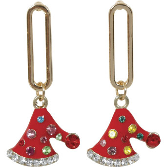 Pendientes de Gorro de Papá Noel para Adulto