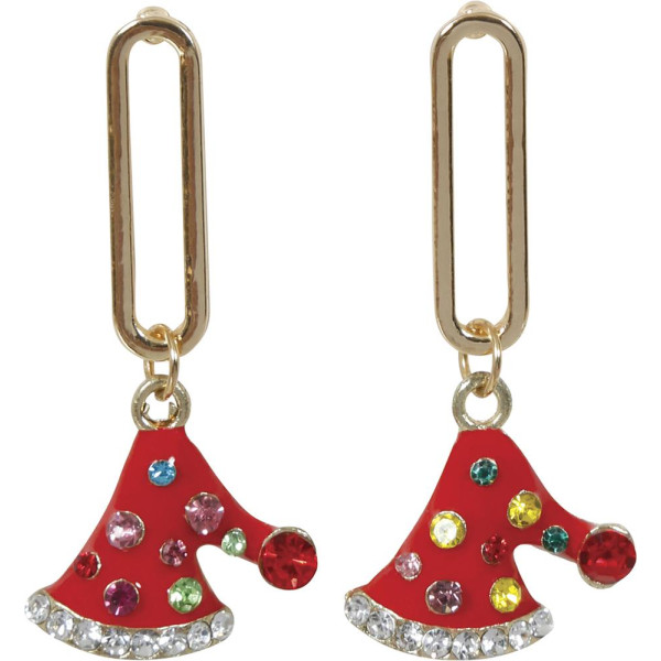 Pendientes de Gorro de Papá Noel para Adulto