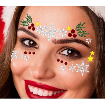 Gema Facial Adhesiva de Navidad