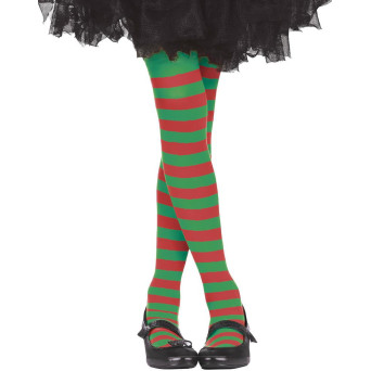 Medias de Rayas de color Verde y Rojo Infantil