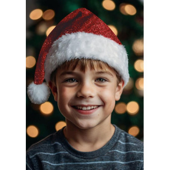 Gorro de Papá Noel Deluxe Infantil