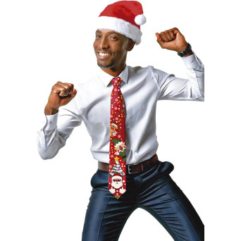 Corbata de Navidad con Música para Adulto