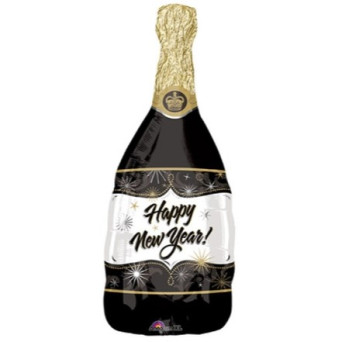 Globo Foil de Botella Happy New Year de 91 Centímetros