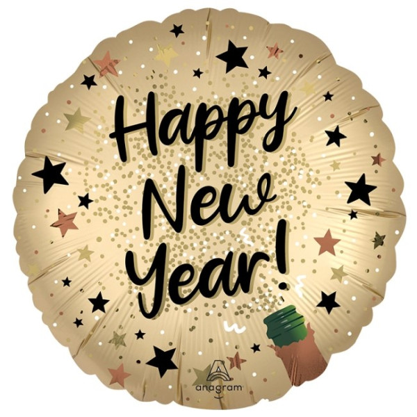 Globo Foil de Happy New Year Satinado de 45 Centímetros