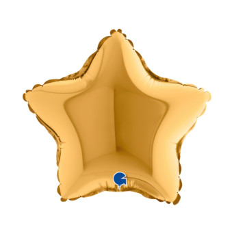 Globo Foil de Estrella de 23 Centímetros de color Oro