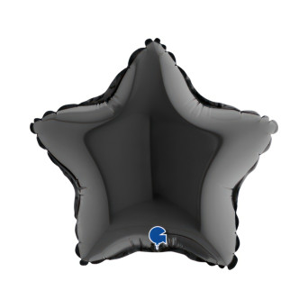 Globo Foil de Estrella de 23 Centímetros de color Negro