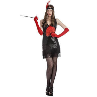 Disfraz de Charlestón de color Negro para Adulto