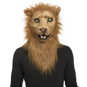 Máscara de León con Mandíbula Móvil para Adulto