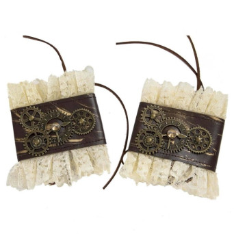 Muñequera de Steampunk 2 Unidades para Adulto