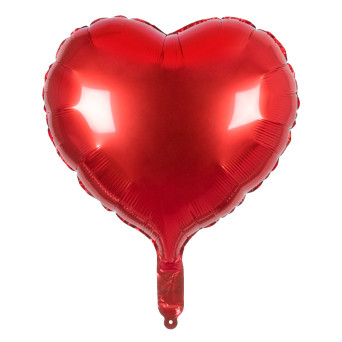 Globo Foil de Corazón de 45 Centímetros de color Rojo