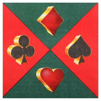 Servilleta de Casino 20 Unidades de 33 x 33 Centímetros