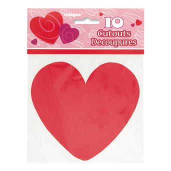 Corazón Recortable 10 Unidades de 12,5 Centímetros