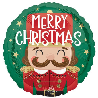Globo Foil de Merry Christmas Cascanueces de 43 Centímetros