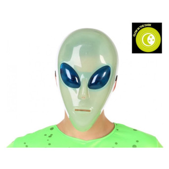 Máscara Fluorescente de Alien para Adulto