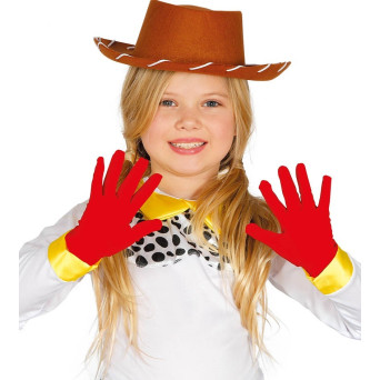 Guantes de color Rojo de 19 Centímetros Infantil