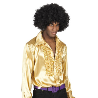 Camisa de Disco de color Oro para Adulto