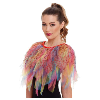 Capa de Pájaro del Paraíso Multicolor para Adulto