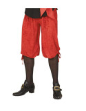 Pantalón Corto de Terciopelo de color Rojo para Adulto