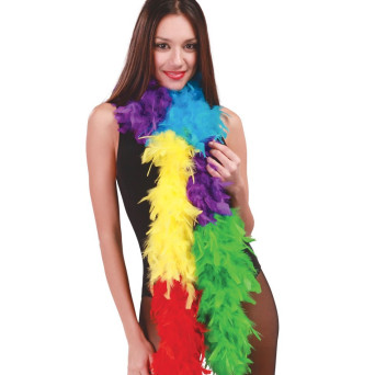 Boa de Plumas Arco Iris de 1,80 Metros y 40 Gramos