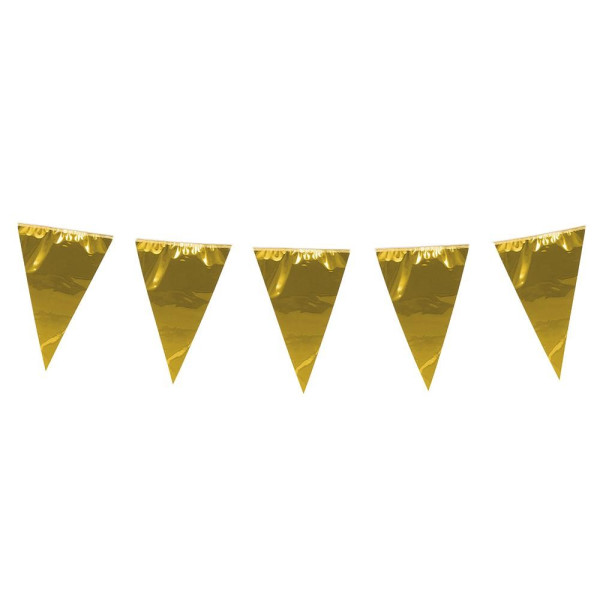 Guirnalda de Banderines de color Oro Metalizado de 10 Metros