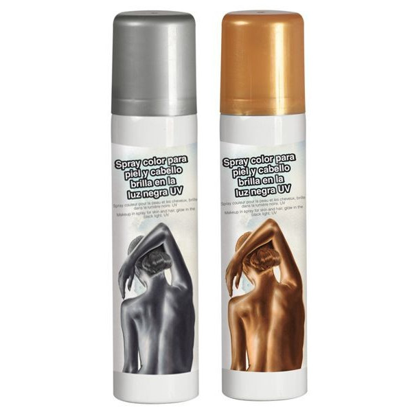 Spray de Maquillaje para Cuerpo y Cabello de 75 Mililitros Varios Colores