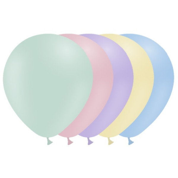 .Globo Látex R12 de 28 Centímetros 50 Unidades acabado Pastel 100% Biodegradable de Balloonia