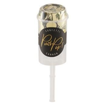 Cañón de 48 x 180 Milímetros con Confeti de color Oro 