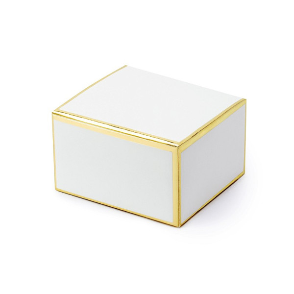 .Caja de Papel Kraft 10 Unidades de color Blanco de 6 x 3,5 x 5,5 Centímetros