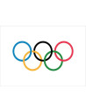 Bandera Olímpica de Poliéster Microperforada Reforzada