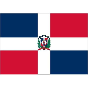 Bandera de República Dominicana de Poliéster Microperforada Reforzada