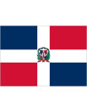 Bandera de República Dominicana de Poliéster Microperforada Reforzada