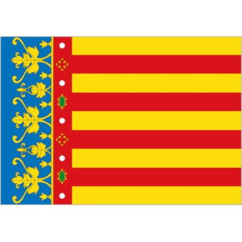 Bandera de Valencia de Poliéster Microperforada Reforzada