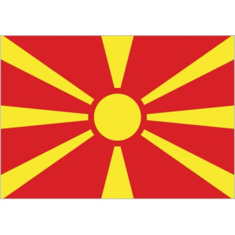 Bandera de Macedonia de Poliéster Microperforada Reforzada