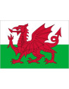 Bandera de Gales de Poliéster Microperforada Reforzada