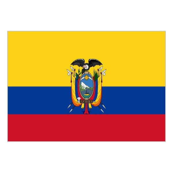 Bandera de Ecuador de Poliéster Microperforada Reforzada