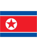 Bandera de Corea del Norte de Poliéster Microperforada Reforzada