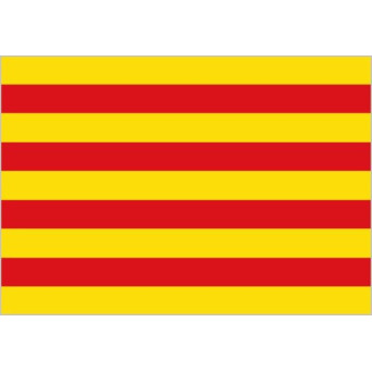 Bandera de Cataluña de Poliéster Microperforada Reforzada