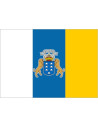 Bandera de Canarias Con Escudo de Poliéster Microperforada Reforzada