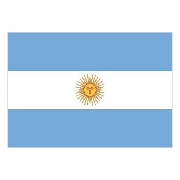 Bandera de Argentina Con Escudo de Poliéster Microperforada Reforzada