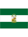 'Bandera de Andalucía Con Escudo de Poliéster Microperforada Reforzada