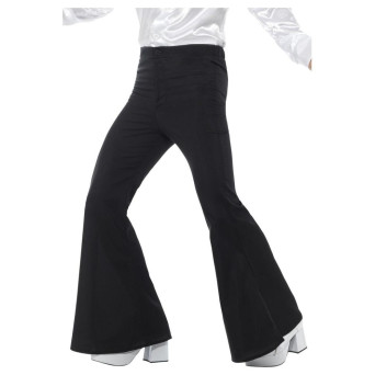 Pantalón de Campana de color Negro para Adulto