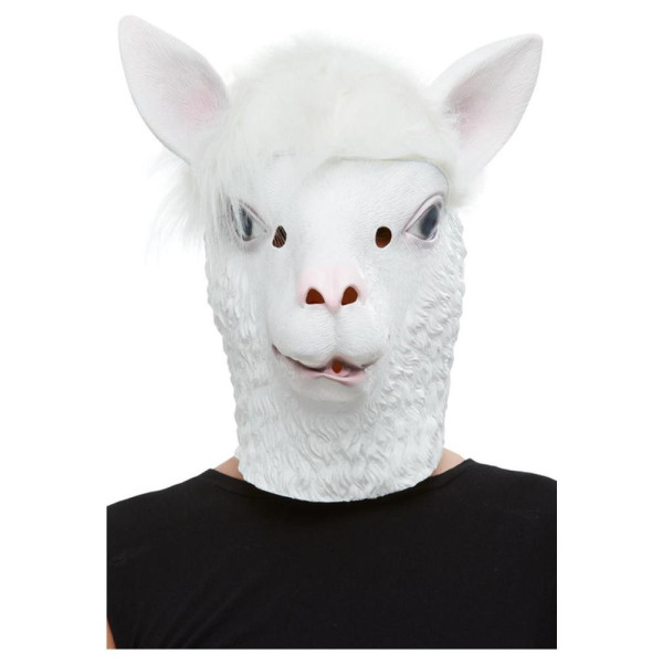 Máscara de Llama de color Blanco para Adulto