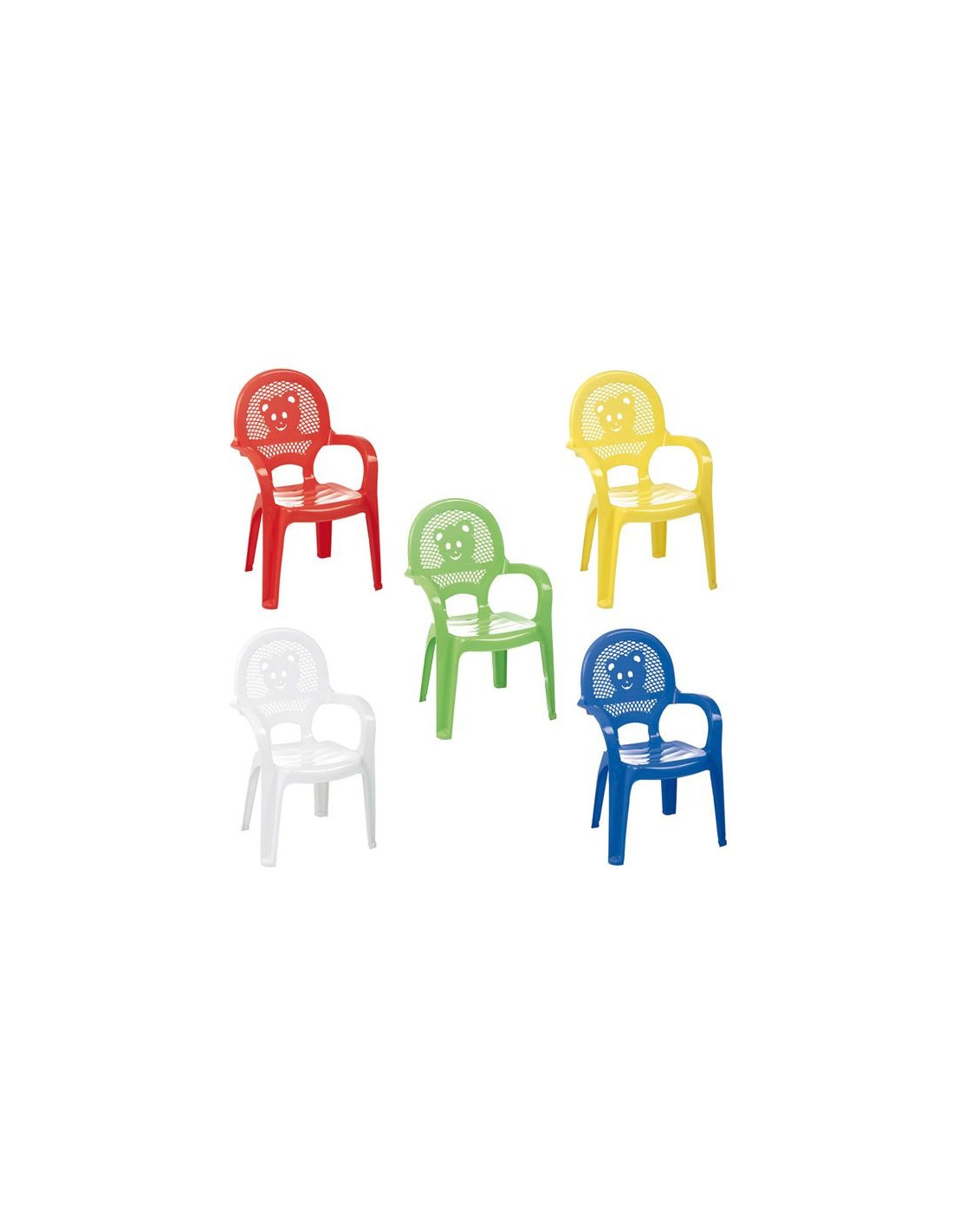 Silla de Plástico Infantil Varios Colores de 38 x 38 x 53 Centímetros