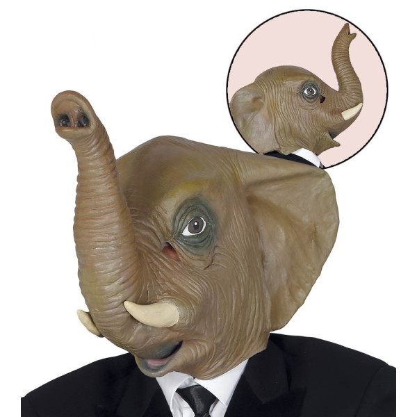 Máscara de Elefante de Látex para Adulto