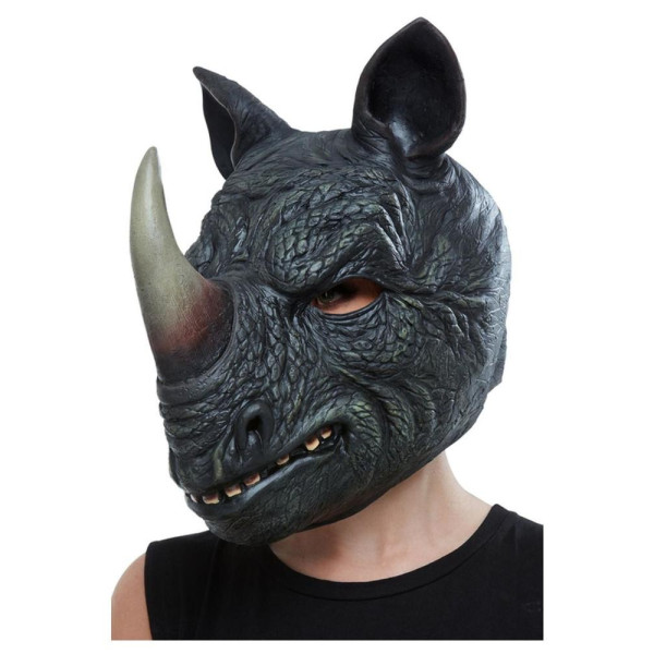 Máscara de Rinoceronte de color Gris para Adulto
