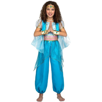 Disfraz de Princesa Árabe de color Turquesa Infantil