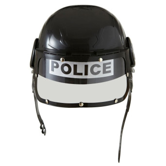 Casco de Policía de color Negro Infantil