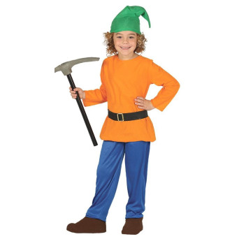 Disfraz de Enanito del Bosque de color Naranja Infantil